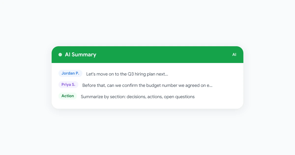 How to Summarize Long Meetings With AI (Without Losing the Details)