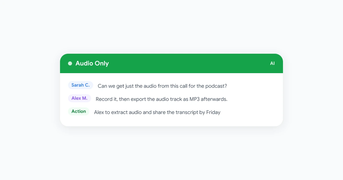 Google Meet Record Audio Only: Can You Do It, and What to Use Instead