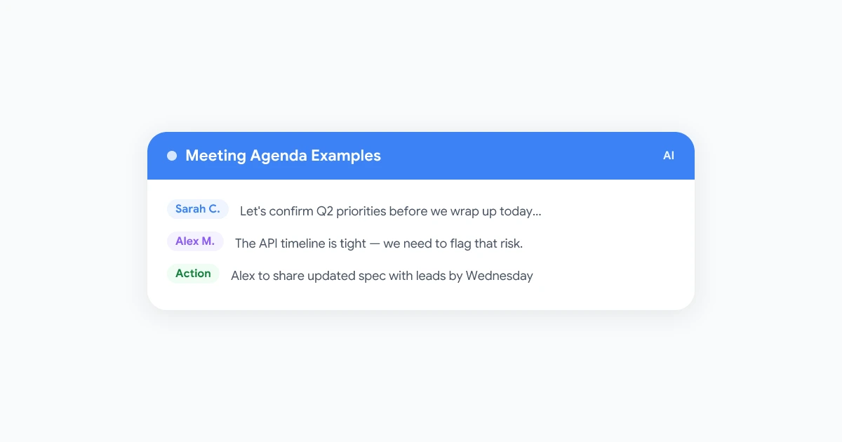 Meeting Agenda Examples - Real Templates for Every Team
