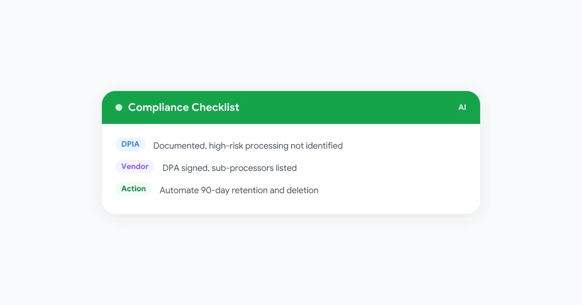GDPR-efterlevnad för inspelning av möten: Checklista för IT- och compliance-team