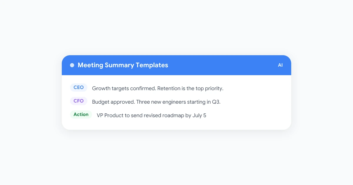 Meeting Summary Templates - Free Downloads for Every Team