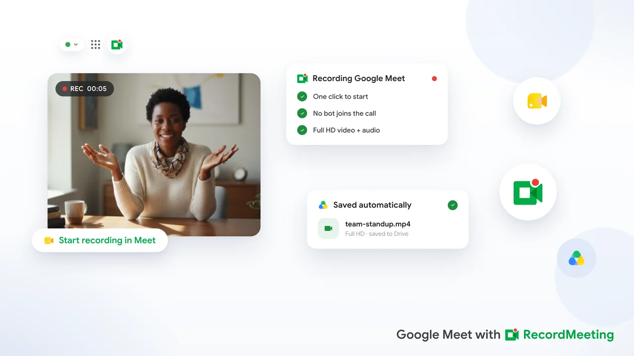 Record Google Meet - Free Extension for Every Account