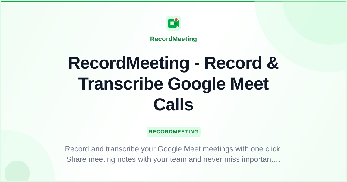 RecordMeeting screenshot